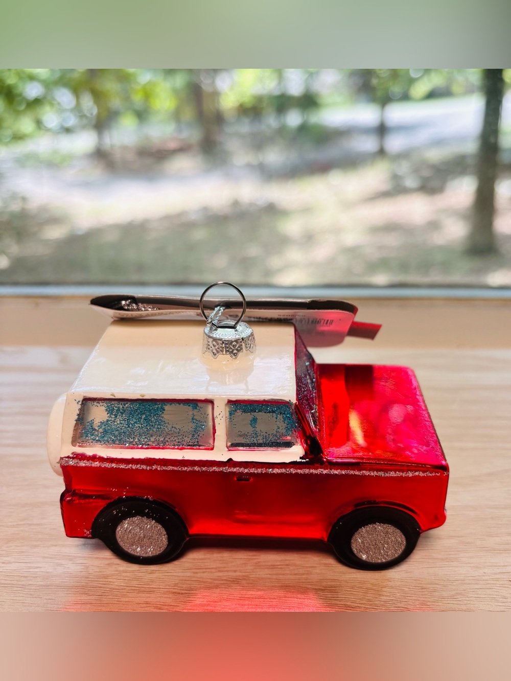 Wondershop Red and Cream Vintage Car Holiday Ornament